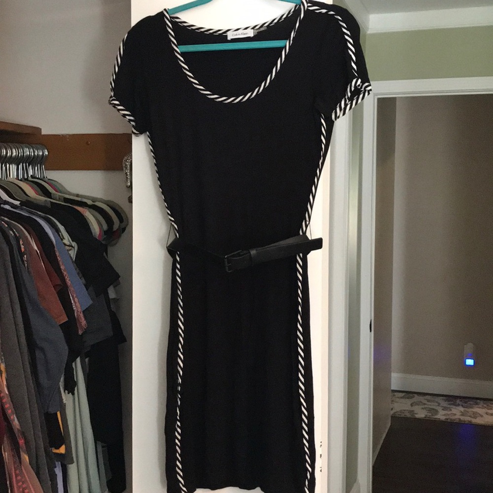 Black Calvin Klein’s with white detail